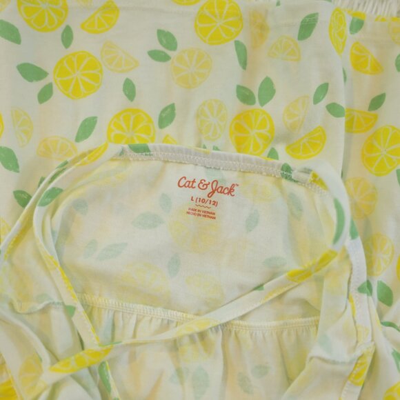 Cat And Jack Girls Cross Back Lemon Summer Dress Size L 10/12 - Picture 3 of 3